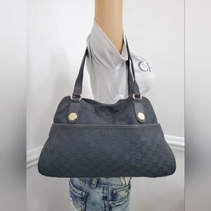 Gucci Black Quilted Shoulder Bag with Silver Hardware